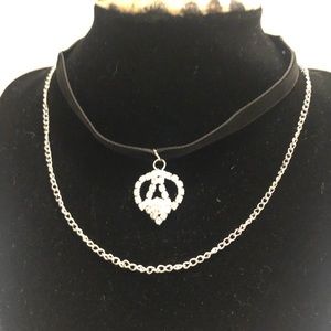 NWT Double Choker Chain Necklace